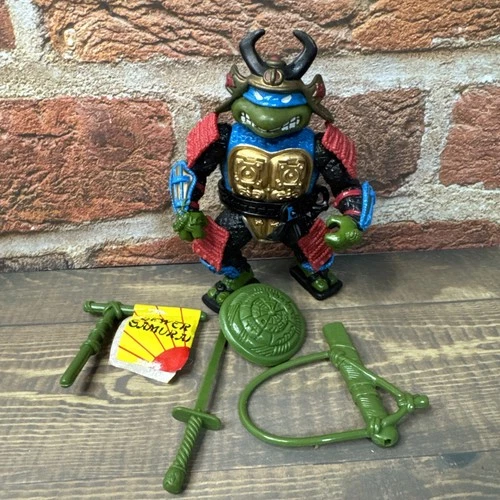 Vintage TMNT 1990 LEO SEWER SAMURAI Action Figure COMPLETE LOOSE Playmates