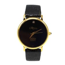 Croton Reliance Women's Diamond Quartz Analog Watch Gold Tone New Battery