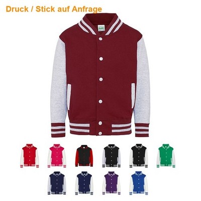 Kinder Collegejacke Kids Varsity Jacket Jungen Mädchen JUST HOODS 043 NEU