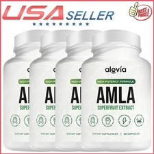 5x Alevia Organic Amla Capsules 1000mg Indian Gooseberry Antioxidant Supple 60c