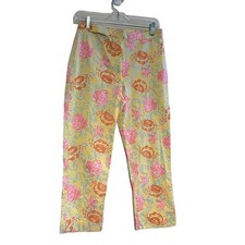 Lilly Pulitzer Vintage White Label Woman  s Sandbar Capri print pants size 4