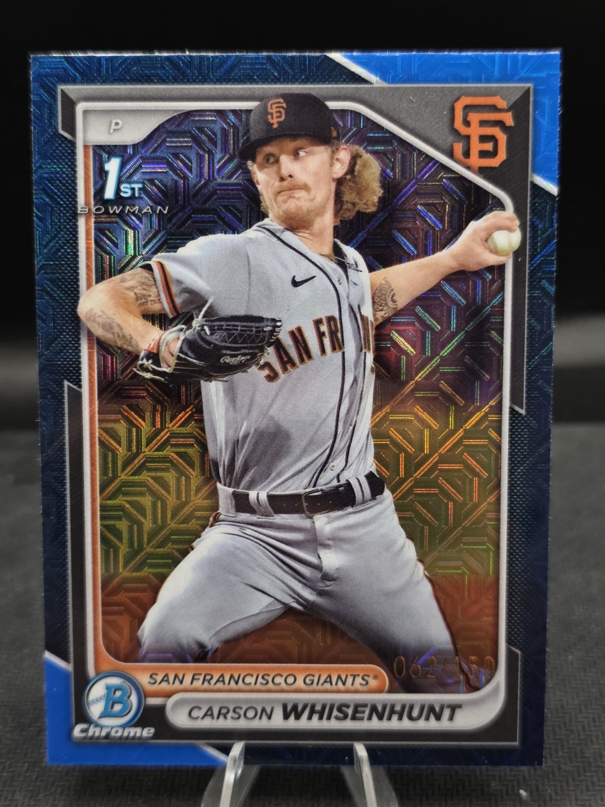 2024 Bowman Chrome Carson Whisenhunt 1st Bowman Blue Refractor /150 #BCP-96