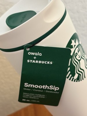 Starbucks X Owala Smooth Sip 2026 White/Green Tumbler 20oz | eBay