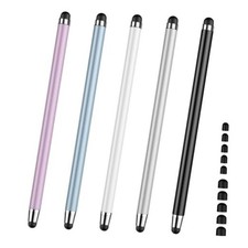 Stylus 5 Pcs , 2-in-1 Stylus Pen for Touch Screen, High Precision Light Color