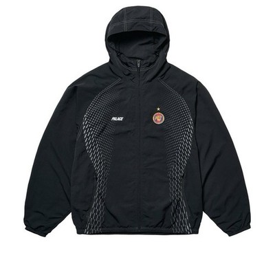 PALACE PRO TEAM HOODED SHELL JACKET BLACK FW25 Logo Warm Up Men's Size Large
