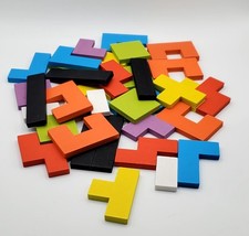 Wooden Tangram Puzzle Brain Teasers Jigsaw Homeschool Interactive Tetris Shapes