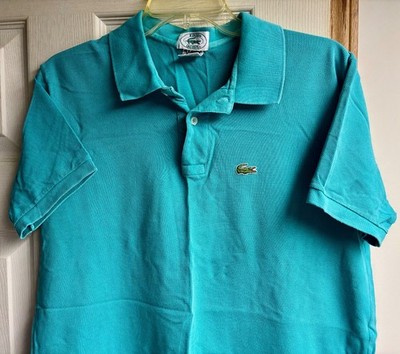 Men's Vintage LG IZOD LACOSTE Sport Short Sleeve Dress/Casual Golf Shirt Green