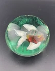 Vintage Murano Art Glass Fish Aquarium Paperweight Rare 3.5” *GLOWS*