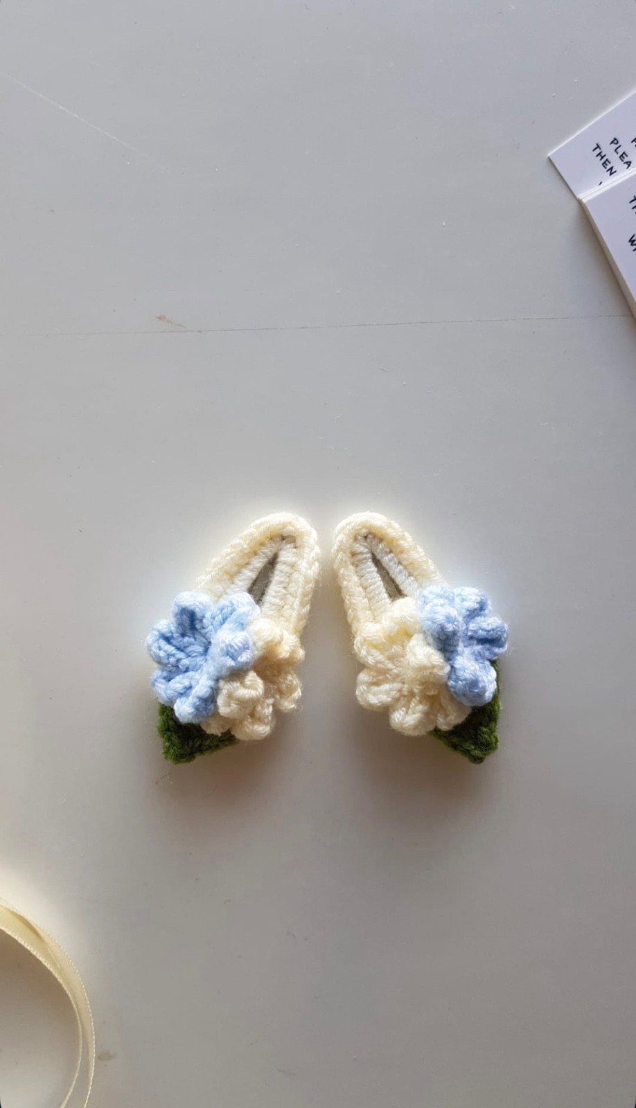 10Pcs Handmade Crochet Flower Hair Clips Knitted Floral Barrettes Gift for Girls thumbnail 7