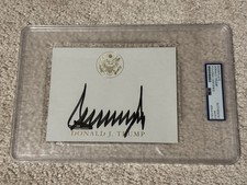DONALD TRUMP Signed Bookplate Autograph Authentic Presidential Auto PSA/DNA