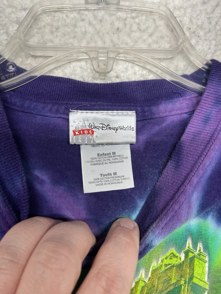 The Twilight Zone Tower of Terror Shirt Youth Medium Purple Tie Dye Just Inhale - Image 4 of 4
