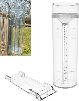 LIGHT JAY Outdoor Rain Gauge and Snow Professional Stratus Long Term, Made of UV