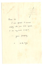 Reverend William R. Inge Signed Letter / Autographed British Writer