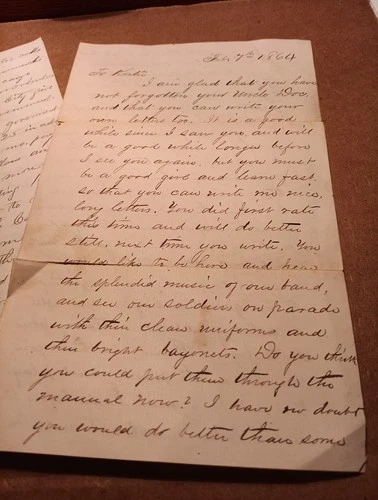 2 Partial  Letters Robert Norton 44th Illinois. Civil War Not Complete