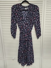 GAP Women's Blue Floral Dress With 3/4 Sleeves Size XS