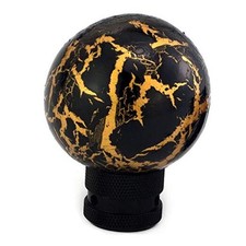 Gear Shifter Handle, Marble Ball Shape MT Car Stick Shift Knob Fit Most Black