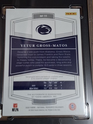 2020 YETUR GROSS MATOS NATIONAL TREASURES HANDSIGNIERTE AUTO ROOKIE CARD RC /99 - Bild 5 von 5