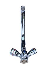 Küchenarmatur  Spültischarmatur Zweigriff + Geräteanschluss Chrom Silber