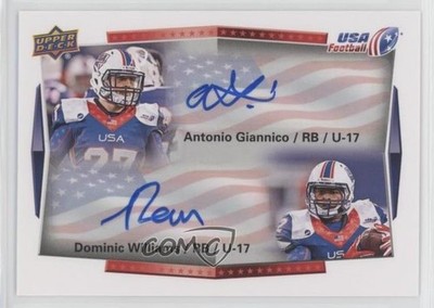 2015 USA Football U-17 Duals Antonio Giannico Dominic Williams #104 Auto 0h1