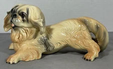 Vintage Ceramica de Cuernavaca Mexico Pekingese Dog Figurine Goebel Style 11”
