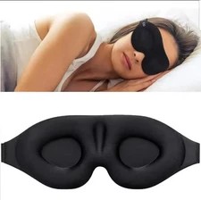2Pcs 3D Silk Sleep Eye Mask Soft Padded Travel Shade Cover Rest Relax Blindfold