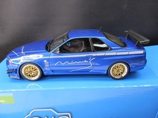 Otto Nissan skyline  obile Mine's GT-R  BNR34 Blue resin Model 1:18
