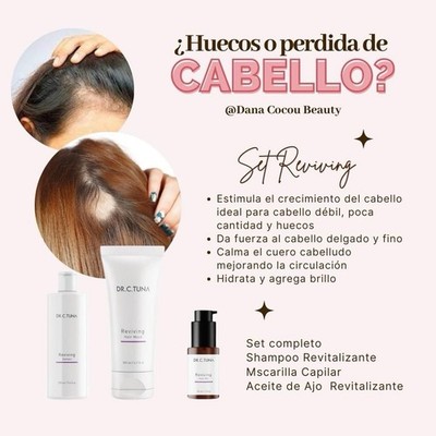 DR. C. TUNA Reviving Hair Care Set Hydrating Strengthening Shampoo Mask Oil
