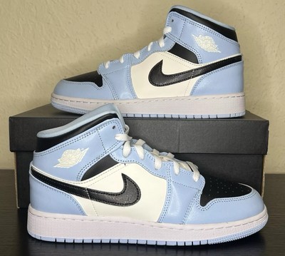 NEW Nike Air Jordan 1 Mid Ice Blue GS Size 7Y (Women's 8.5)