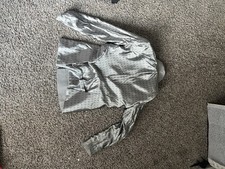 Classic grey men  s suit set with tailored blazer  matching formal trousers