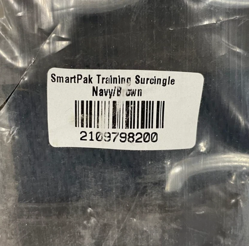 SmartPak Surcingle for Horses | Nylon/Padded Roller for Training. Navy/Blue - Image 4 of 4