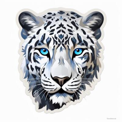 Snow Leopard Vinyl Decal Sticker for Car, Laptop, Tumbler and More. # 0011474
