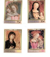 Grenadines 2003 - Christmas Art - Set of 4 Stamps - Scott #2502-5 - MNH