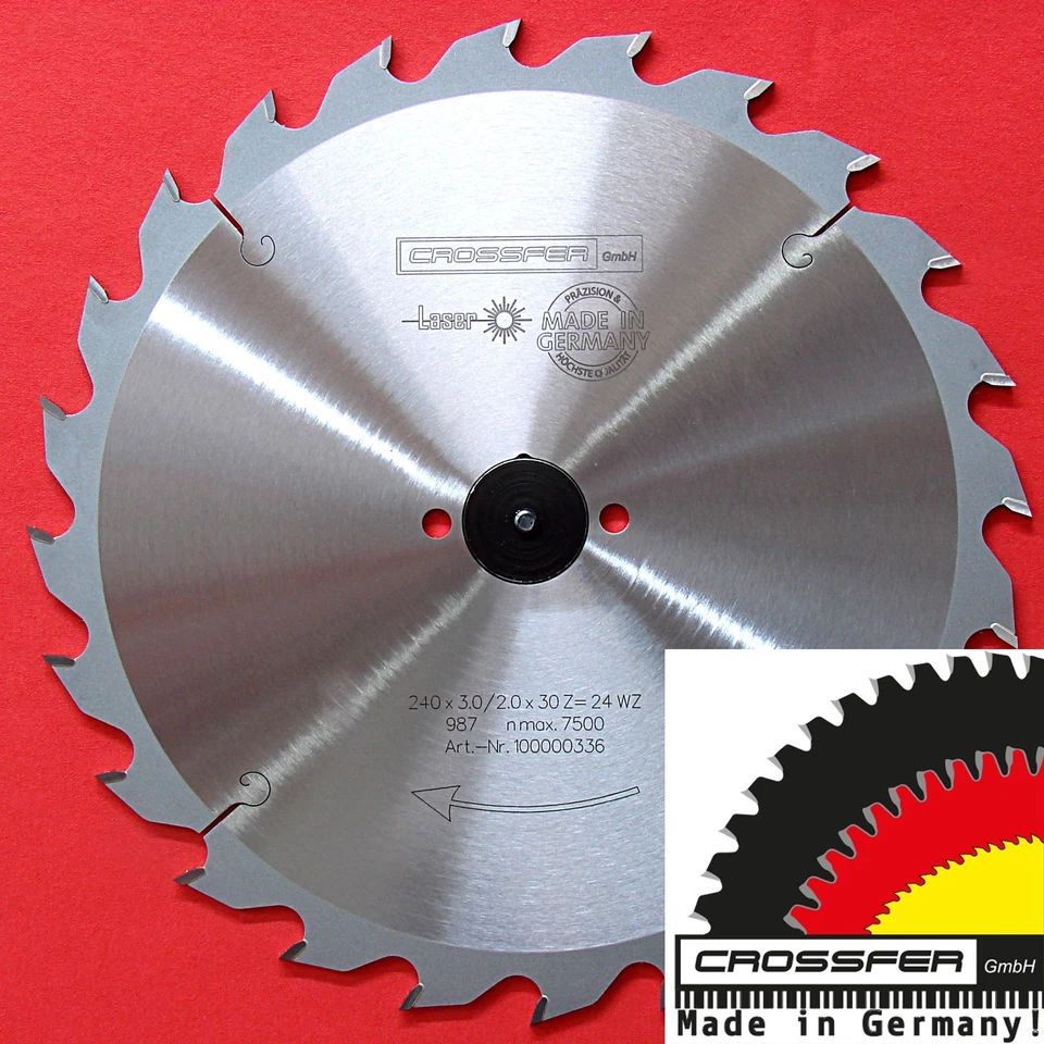 HM Sägeblatt 240x30mm Z24 WZ PREMIUM-QUALITÄT *MADE IN GERMANY* Kreissägeblatt