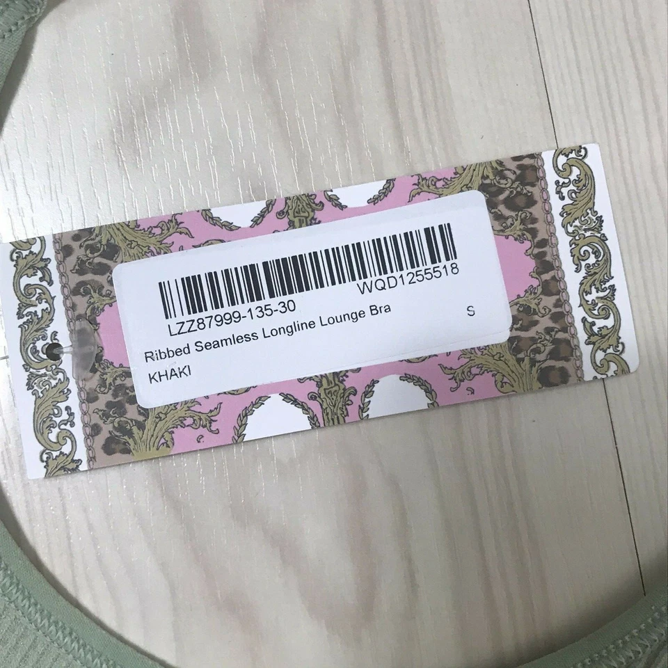 Nuevo con etiquetas Sujetador Boohoo Talla S Acanalado Sin Costuras Longline Lounge Bralette Caqui Sin Alambres Foto 4 de 4