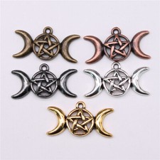 20pcs 30x16mm Alloy Charm Moon Stars Pendant Crafts