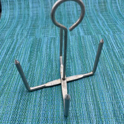 Vintage Aluminum 4 Prong Foldable Baked Potato Baker Rack Spike Holder Taiwan