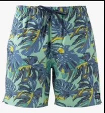 Salt Life Loungin Volley Board Shorts Swim  Aruba Blue M Live Salty Saltlife