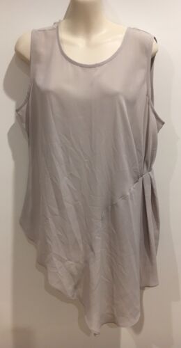 NWT Yours Sincerely Asymmetrical beige Blouse top Size 18
