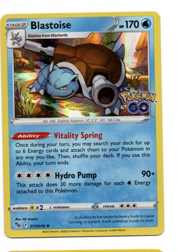Blastoise Holo Foil Rare Pokemon Card Set Mint Condition