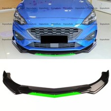 For Ford Focus Universal Front Bumper Lip Spoiler Splitter Gloss Black Green