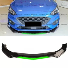 For Ford  Focus Universal Front Bumper Lip Spoiler Splitter Gloss Black Green