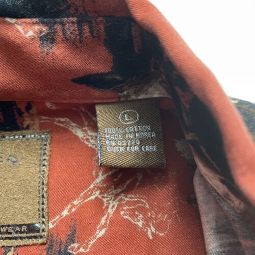 Camisa Clearwater Outfitters Para Hombre Grande Manga Larga Caballos Rojo Vaquero Rodeo - Imagen 5 de 7