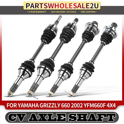 4x Front & Rear Left & Right Sides CV Axle Assembly for Yamaha Grizzly 660 2002