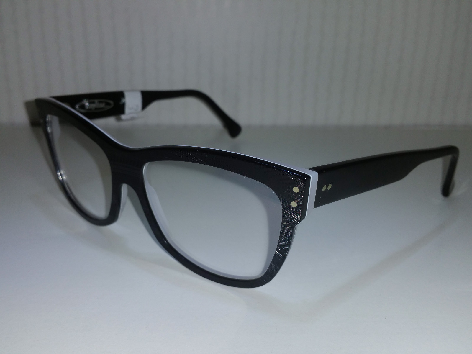 VINYLIZE Tipton Jerry Roll monture de lunettes luxe en vinyle noir fait main