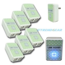 6X USB 4 PORT WALL ADAPTER POWER CHARGER FOR IPHONE 5 5S 5C IPAD MINI IPOD TOUCH