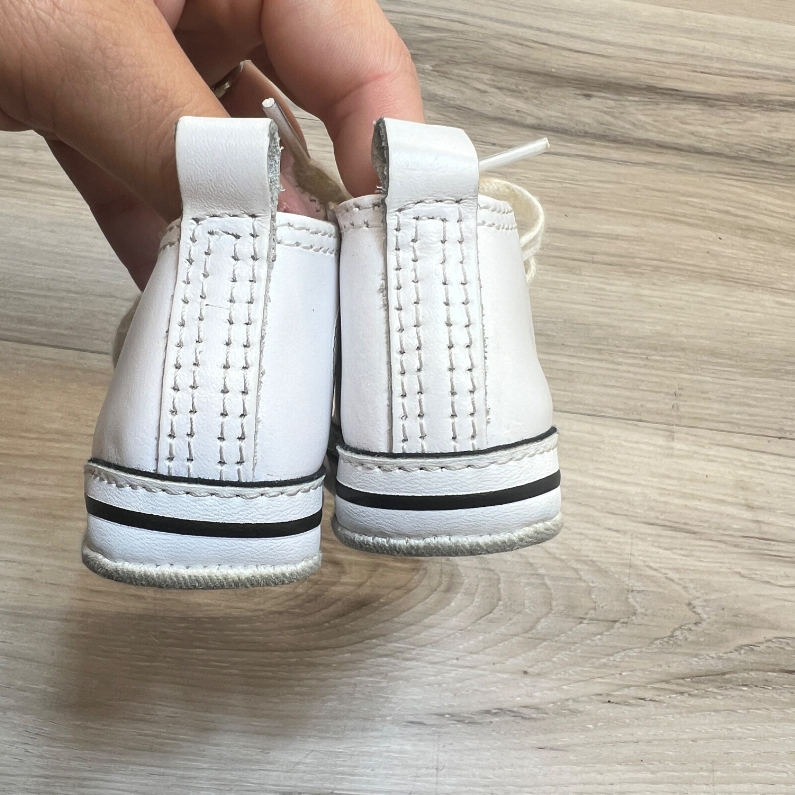 PONY Scarpe bambino Converse all star taglia 2 EU 18 bianche alte culla