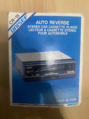 VINTAGE UNISEF CR-10 AM/FM Radio Cassette Player Car Stereo Japan *NEW ...