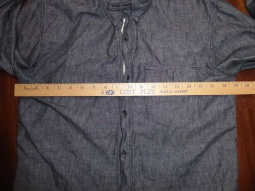 Rag & Bone Standard Issue Selvedge Button Down Shirt Men's Small Black Chambray - Picture 6 of 15