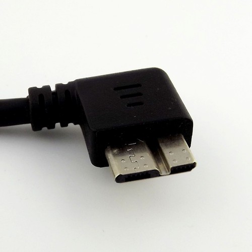 Micro USB 3.0 Type B Male Left Angle to Down 90° Angle A Male Data Adapter Cable - Picture 4 of 4