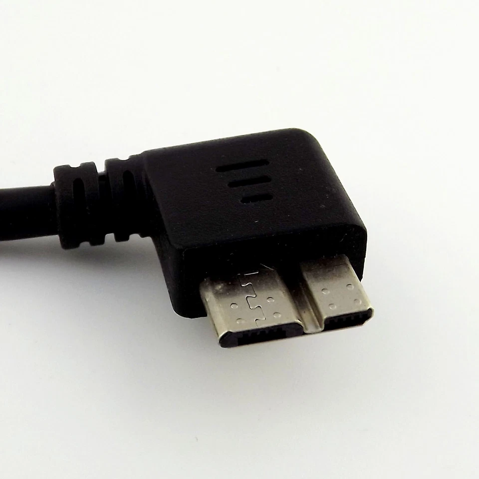 Micro USB 3.0 Type B Male Left Angle to Down 90° Angle A Male Data Adapter Cable - Image 4 of 4